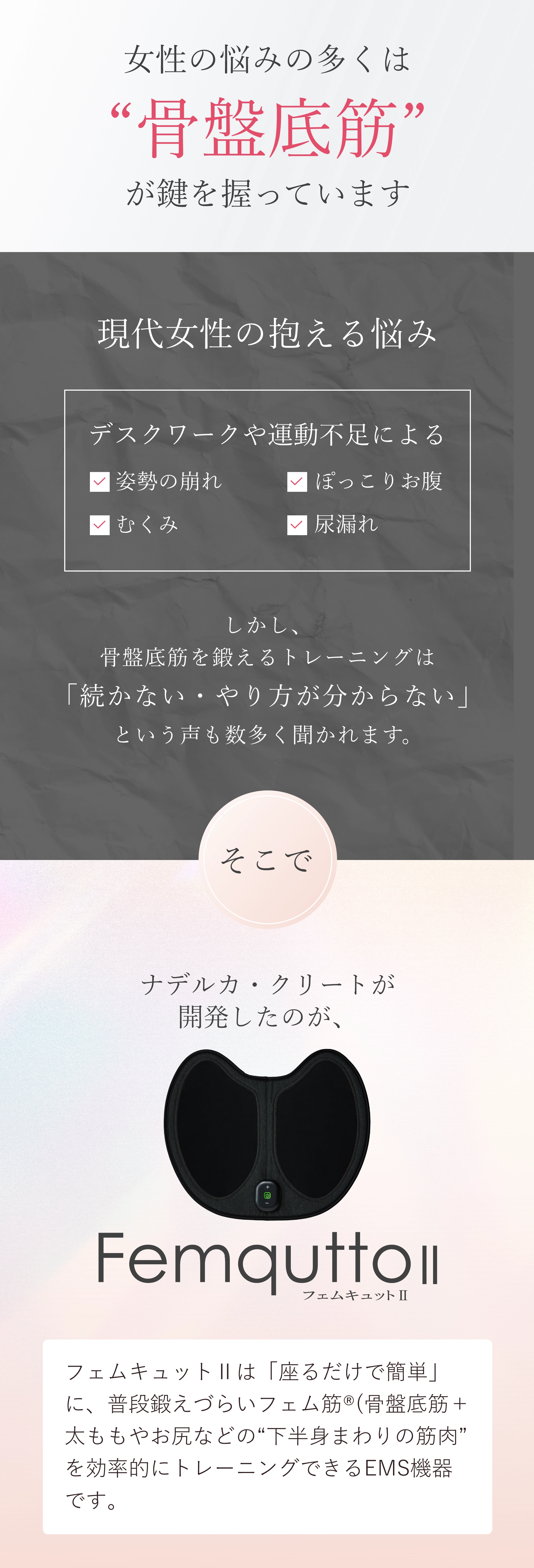 フェムキュット2 骨盤底筋　EMS エクササイズ フェムキュットⅡ ｜ nadelca